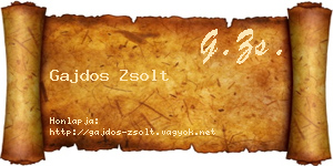 Gajdos Zsolt névjegykártya